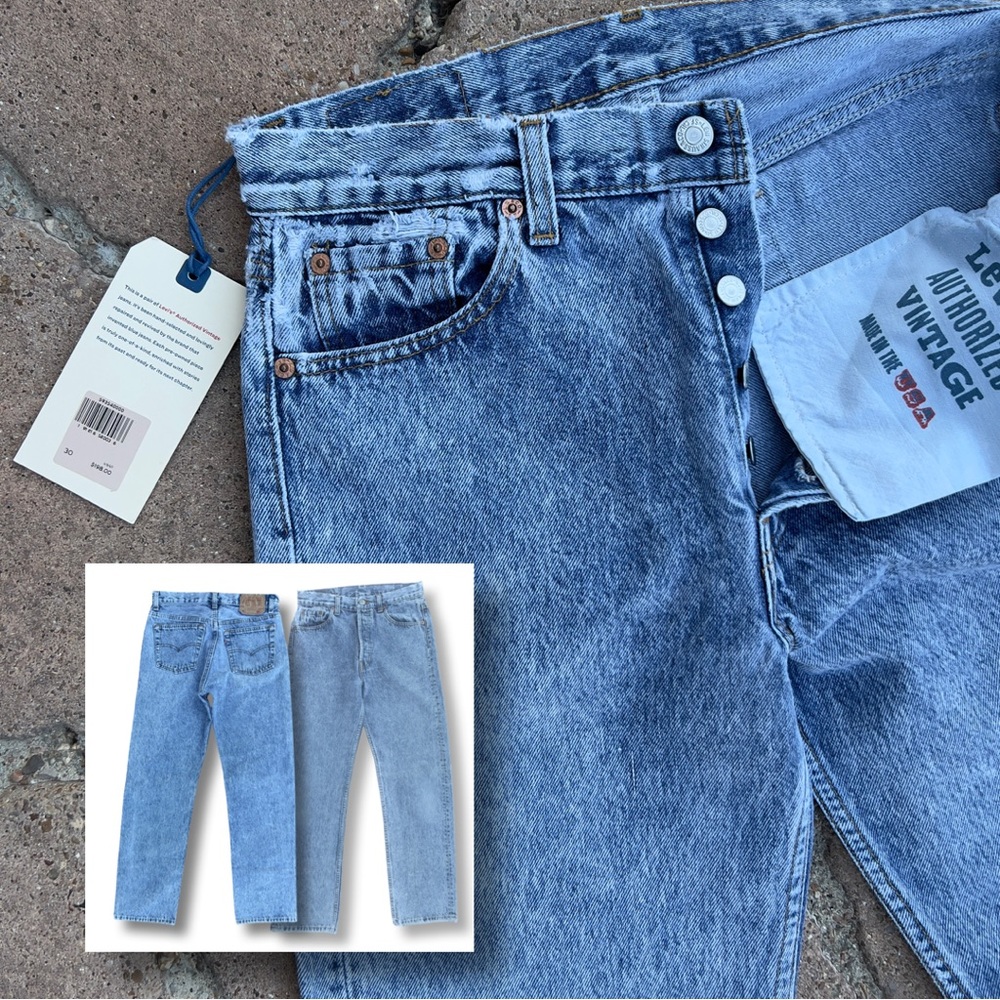Levi’s Authorized Vintage 501 Straight Leg Jean Made In USA 59354-0000 - Picture 13 of 16